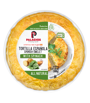 Spanish Omelet with Spinach. Cage Free 1lb 1,6oz