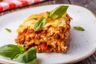 Meat and chorizo lasagna