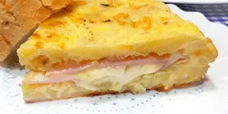 Palacios Omelet Stuffed With Ham And Cheese