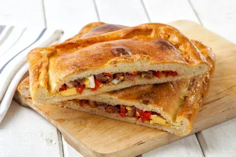 Meat and chorizo empanada